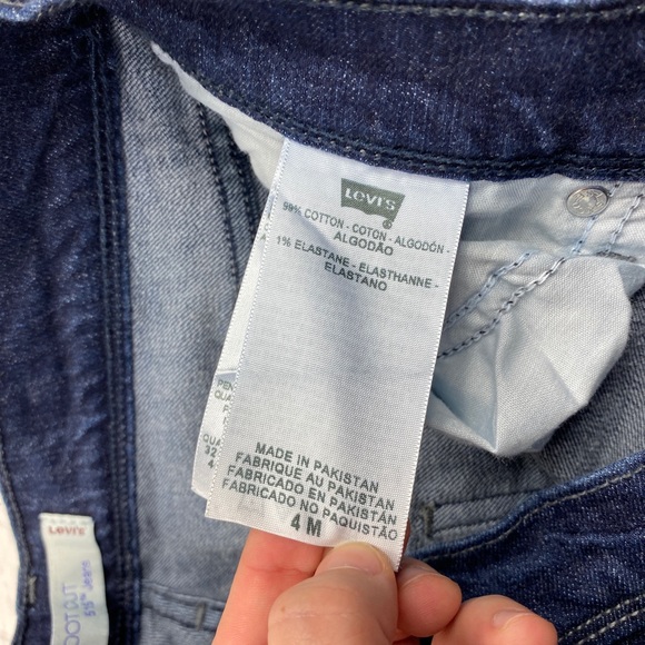 Levi’s Dark Wash Mid Rise Stretch Boot Cut 515 Jeans Size 4 T - Picture 9 of 10